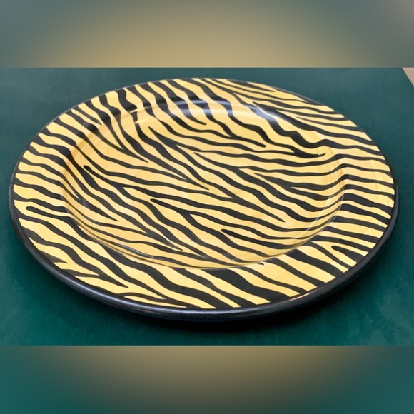 1996 Vintage Laurie Gates Safari Animal Print Salad Plate - Picture 6 of 12